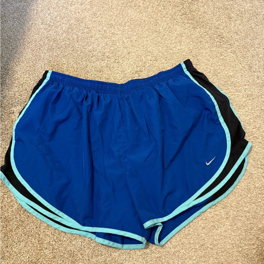 Nike Women's Athletic Shorts - Blue and Black